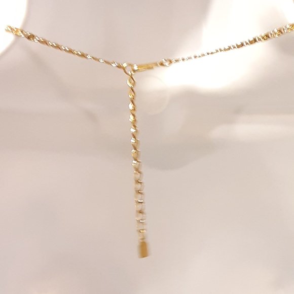 1928's gold tone faux pearl choker - Picture 6 of 7